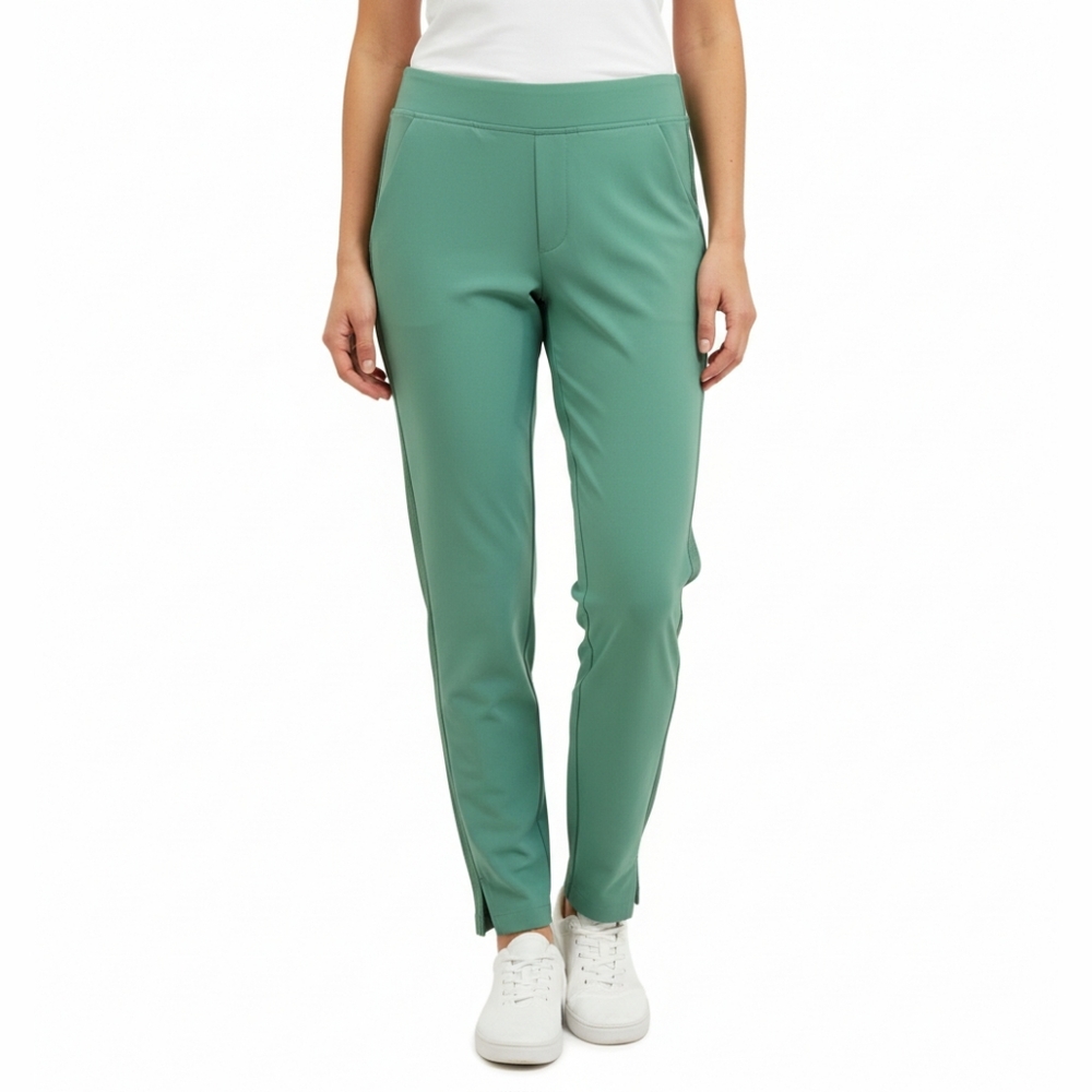 Athleta Brooklyn Ankle Pant Travel Work‎ Midrise Green Size 4